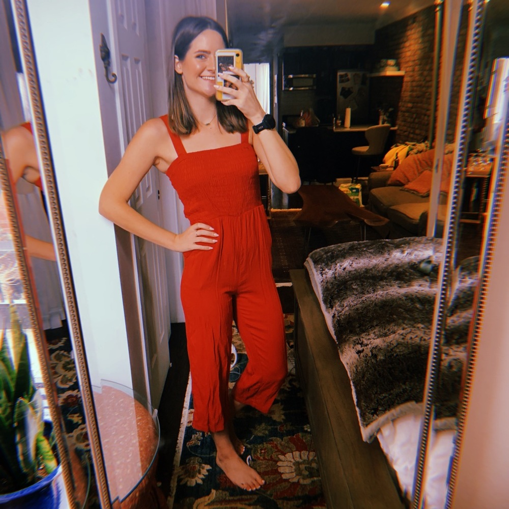 Lightweight Red Jumpsuit